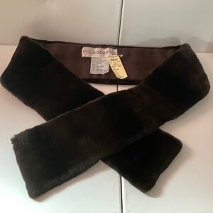 Pologeorgis Dark Chocolate Brown 100% Mink Fur Stole USA NWT O/S